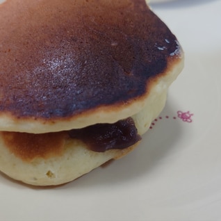 ホットケーキミックスとはちみつ☆こしあんどら焼き風